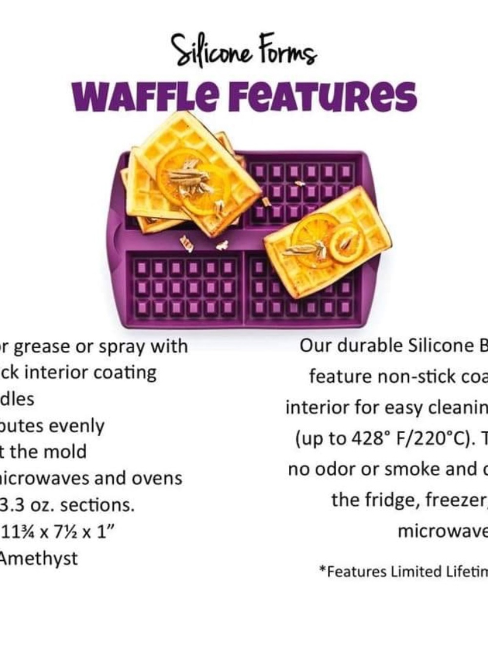 Tupperware Silicone Waffle Form